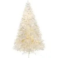 Creativ Green künstliche Pflanze Tannenbaum, 350 LED, 1261 Tips, 180 cm, PE,weiß