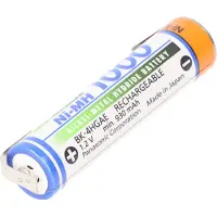 AccuCell Panasonic BK-4HGAE Micro AAA HR-4U NiMH Akku mit Lötfahne U-Form