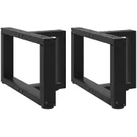 vidaXL Couchtischbeine T-Form 2 Stk. Schwarz 40x25x(30-31) cm Stahl