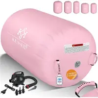Kesser Aufblasbare Air Roll Airtrack, Gymnastik-Rolle inkl. Tragetasche & elektr. Luftpumpe Barrel Gymnastik Tumbling Yoga Gymnastik Rolle Gymnastikmatte, Fitnessrolle