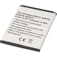 AccuCell Akku passend für Huawei E5573, E5575, E5576, E5577, Li-Ion, 3,7V, 1150mAh, 4,3Wh - 1ICP4/45/62