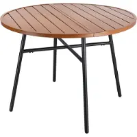Vdd – Gartentisch – Tisch für den Außenbereich – Runder Tisch – Aluminium – 100 x 73,5 cm