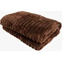 KMCarpets Stripe Decke 130x170, Braun