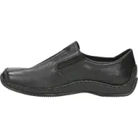 Rieker Damen Slipper Leder L1751, Größe:38 EU, Farbe:Schwarz
