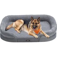 Hobby Hall Hundebett mit erhöhten Rändern 122 x 85 x 20 cm hellgrau PGW284G01