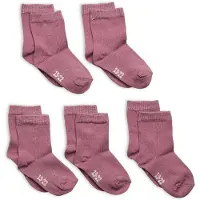Minymo Socken - 5er-Pack - Dunkel Orchid - - 31/34 - Socken