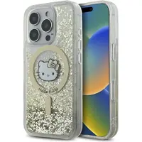 Hello Kitty HKHMP16LLGDIH iPhone 16 Pro 6.3" biały złoty/white gold hardcase Liquid Glitter Fever