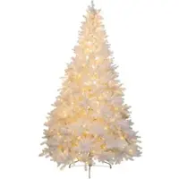 Creativ Green künstliche Pflanze Tannenbaum, 450 LED, 1829 Tips, 210 cm, PE, weiß