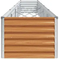 vidaXL Hochbeet Hellbraun 485 x 50 x 36 cm Verzinkter Stahl