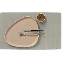 Lind DNA Tischset Square L Nupo Light Grey (4er Set)-35 x 45 cm