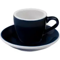 Loveramics Egg - Espresso 80 ml Cup and Saucer - Denim