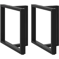 vidaXL Esstischbeine T-Form 2 Stk. Schwarz 80x35x(72-73) cm Stahl