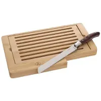 Laguiole Heritage Bambus Schneidebrett Mit Brotmesser