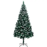Prolenta Maison Exclusive - Künstlicher Weihnachtsbaum mit Zapfen und Schnee 240 cm