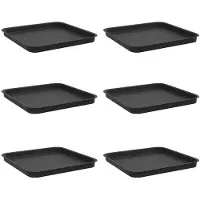 Syfax Quadratisches Blumentablett 6 pcs Schwarz 32 x 32 x 2,5 cm