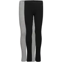 Minymo Leggings - 2er-Pack - Schwarz/Grau - - 10 Jahre (140) - Leggings