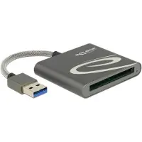 DeLOCK 91525, XQD, Grau, 480 Mbit/s, Aluminium, • Mac OS 10.9 or above • Windows 7 32-bit • Windows 7 64-bit • Windows 8.1 32-bit •..., USB 3.2 Gen 1 (3.1 Gen 1)