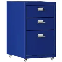 Helloshop26 - Büroschrank Aufbewahrungseinheit auf Rollen Stahl 48 x 28 x 41 cm blau 03_0009117