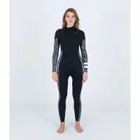 Hurley Plus Printed 3/2 Mm Neoprenanzug Mit Langem Arm Und Reißverschluss Am Brustkorb Für Damen
