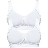 Susa 2er Pack Sport BH Move medium in Weiss Weiss | Gr.: 80D