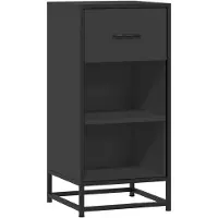 vidaXL Sideboard Schwarz 35,5x35x76 cm Holzwerkstoff und Metall