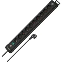 Brennenstuhl , Steckdosenleiste mit 10 Anschlüssen Premium-Line 3m, Schwarz