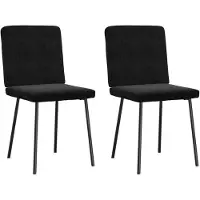 vidaXL Esszimmerstühle 2 Stk. Schwarz Samt