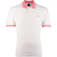 BOSS Orange Pe Blocks Poloshirt kurzarm weiß