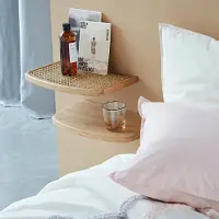 La redoute interieurs 2-teiliger Wandnachttisch Buisseau, Eiche Und Rattan