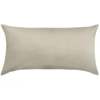 TRAUMSCHLAF Uni Feinbiber Kissenbezug Kissenbezug einzeln 65x100 cm | beige - beige