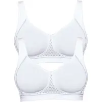Susa 2er Pack Sport BH Move medium in Weiss Weiss | Gr.: 90C