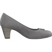 s.Oliver Damen Pumps Herz Schleife Blockabsatz 5-22470-42, Größe:40 EU, Farbe:Grau