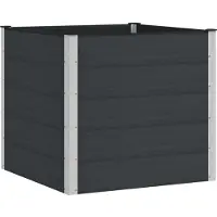 vidaXL Hochbeet Schwarz 100 x 100 x 91 cm WPC und Aluminium