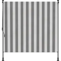 vidaXL Outdoor Rollo Anthrazit und Weiß 200 x 270 cm