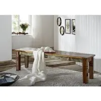 MASSIVMOEBEL24.DE Bank Altholz 180x40x45 mehrfarbig lackiert NATURE OF SPIRIT #36