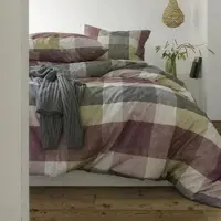 Irisette Edel-Feinbiber Bettwäsche Koala multi 8622 140x200 cm + 70x90 cm - lila;grün;braun