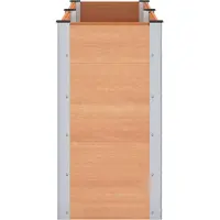 vidaXL Hochbeet Braun 200 x 50 x 91 cm WPC und Aluminium