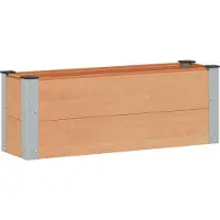 vidaXL Hochbeet Braun 100 x 30 x 36 cm WPC und Aluminium