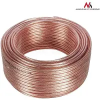 Macleans Bobine de câble haut-parleur 2x1,5mm² 50m (Transparent)