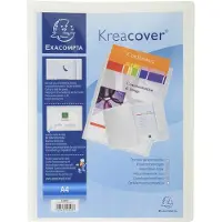 Exacompta 43008E 30x Präsentationsmappe aus PP 400μ, für Format DIN A4 - Kreacover - Weiß
