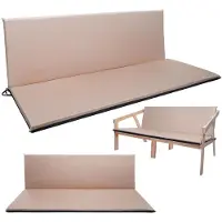 Patkar Dünne Sitzkissen für Gartensofa - Outdoor Sofaauflage Wasserdicht & UV-beständig - Gartenkissen Rückenkissen - Braun-Schwarz