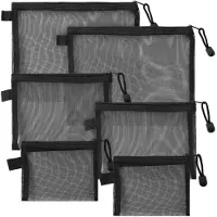 Markenlos Set mit 6 Netzbeuteln mit Reißverschluss, 3 Größen, Organizer, Aufbewahrungstasche, kleiner Mini-Make-up-Organizer, tragbare Reisetasche, Beutel für Kosmetik und Reiseutensilien