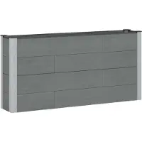 vidaXL Hochbeet Grau 150 x 30 x 72 cm WPC und Aluminium