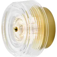 Loom Design Glow Wandleuchte Matt Gold - , Glow, dimmbar, Gold / Messing, für Wohnzimmer, Kunststoff, Modern