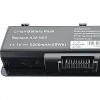 AccuCell Asus N45, N55, N75 Akku A32-N55 Ersatz-Akku 10,8V mit 5200mAh