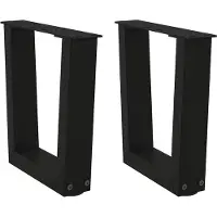 vidaXL Couchtischbeine V-Form 2 Stück Schwarz 40x(30-31,3) cm Stahl