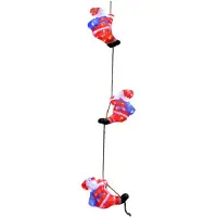 Deuba Weihnachtsdeko LED Acryl Figur 3X Weihnachtsmann je 30cm Außen Innen Groß Nikolaus Beleuchtet Weihnachten Deko Weihnachtsbeleuchtung Kaltweiß