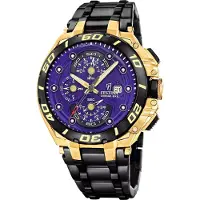 Festina CB Chronograph "Chrono Bike Special Edition", lila (schwarz, lila, schwarz), Armbanduhren, Herren, Chronograph, Quarzuhr, Armbanduhr, Herrenuhr, Edelstahlarmband