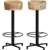 vidaXL Barhocker 2 Stk. 76 cm Mango Massivholz