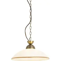 QAZQA Klassische Pendelleuchte Bronze mit Opalglas - Katarina